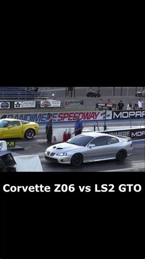 Corvette Z06 vs LS2 GTO Drag Race! #carshorts #dragracing