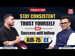 AIR 75 in GATE 2026 | Akash Pathak’s Complete Strategy | MADE EASY Toppers' Talk!