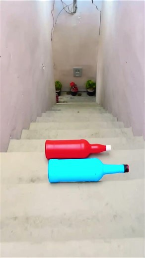 Red VS Blue Breaking glass bottle ⚠️🔥 Crushing Crunchy & Soft Things #shorts #asmr #satisfying.