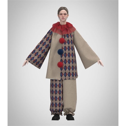 Clown Costume Sewing Pattern PDF | Printable DIY Costume Pattern for Adult | Circus Outfit, Halloween Costume PDF Download-a4 Size Paper - Etsy