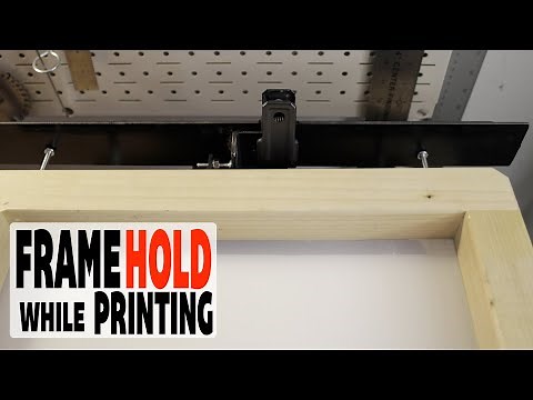 How to hold screen frame in line table screen printing
