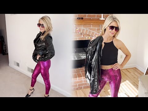 PURPLE METALLIC LEGGINGS: [20 DAYS OF LEGGINGS - fashion review]