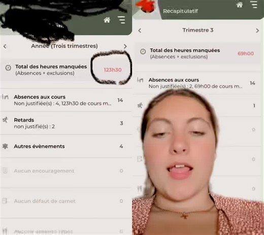 #duo avec @kishh.2k22 #collage #pronote #absence #mettoiagenouquandtutadressealalegende