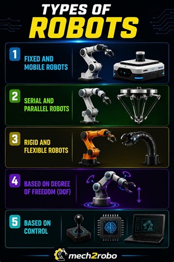 Types of Robots | Robotics Engineering #robotics #roboticsengineering #automation #mech2robo
