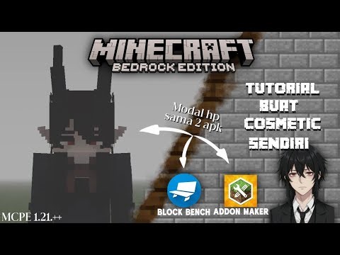 TUTORIAL MEMBUATNYA COSMETIC SENDIRI MODAL HP‼️‼️| MCPE 1.21.++ | BLOCK BENCH | MAM
