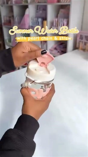 ✨ Pearl Glass Sipper | Trendy & Aesthetic Drinkware 🔥