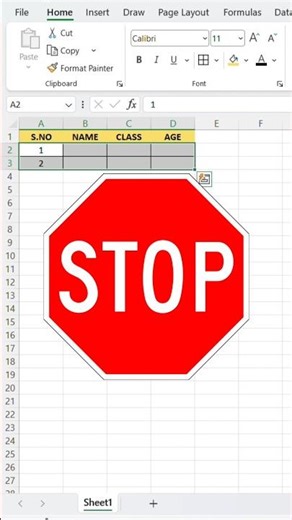 Automatic border in excel sheet.. #excel #exceltips #exceltricks #tech #shorts