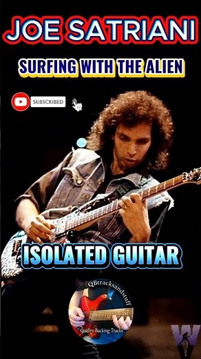 80s JOE SATRIANI: Surfing With The Alien *ORIGINAL ISOLATED GUITAR*