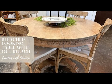 How to Lighten a Table without Bleach and Adding Detail Using the All New Adornment Stamp from IOD