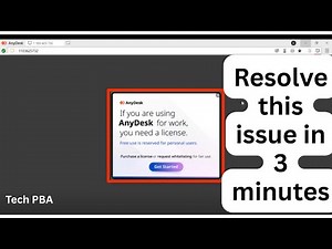 If you are using anydesk for work, you need a license error resolved in 3 minutes