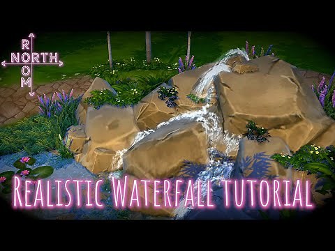 How to make a REALISTIC Waterfall in the Sims 4 - Tutorial | Speed build | Base game | No CC