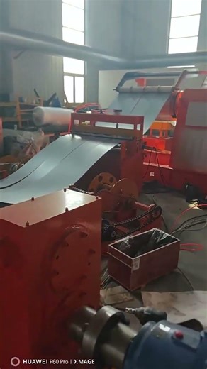 Metal sheet coil slitting line