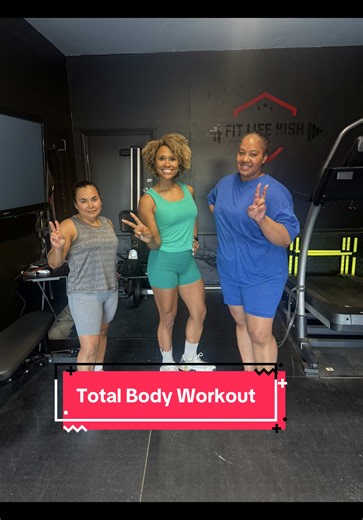 We lift heavy… then we dance it out 💃🏽💪🏽🔥 Bench, squats, deadlifts, thrusters — full body getting WORKED with a lil abs at the end 😮‍💨✨ Fun, energy, and gains all in one. You in or you watching? 👀 #TotalBodyWorkout #LiftAndVibe #FullBodyBurn #GymEnergy #FitLifeFamily