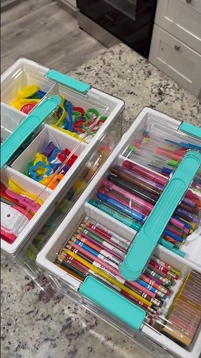 Kids clear craft organizers