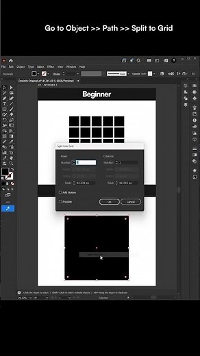 Split Into Grid Tutorial Adobe Illustrator #DesignTips #Creative