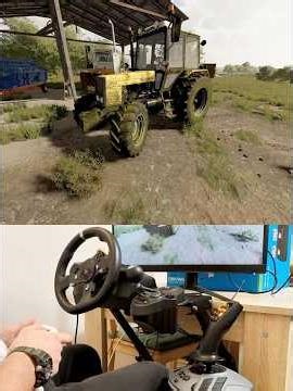 Farming Simulator MTZ 1021 Fortschritt mower Steering Wheel Manual Gearbox Farmstick #dkgc #mtz