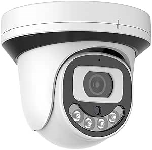 EVERSECU 1080P 24/7 Full-time Color Night Vision Indoor HD Analog Dome Security Camera with Warm Light LEDs, 2MP (HD-TVI/AHD/CVI/Analog) 4-in-1 CCTV Camera with 2.8mm Lens Wide Angle