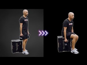 Alternating Step Back Box Squat