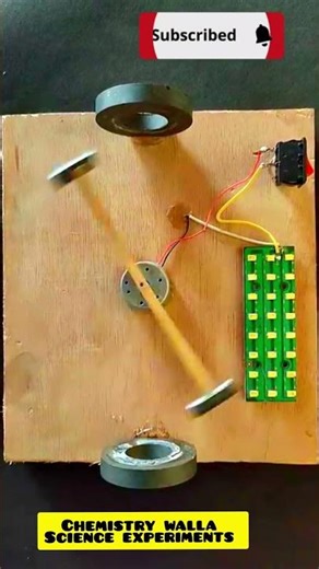 turn on lights using magnet 🧲 #sciencefacts #experiment learn creativity through this process