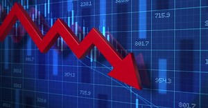 Red Arrow Graph Going Down