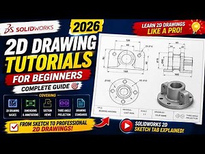 SolidWorks 2026 2D Sketch Tutorial 🔥