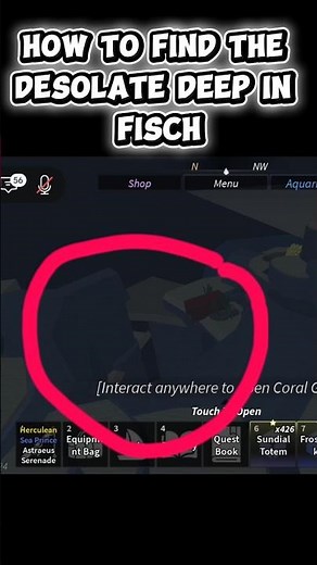 How to find the Desolate Deep in roblox Fisch #fisch #roblox #help #potato