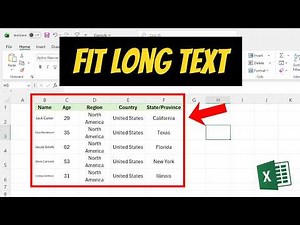 How to Fit Long Text in a Cell in Excel