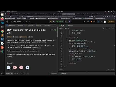 Leetcode 2130 | Maximum Twin Sum of a Linked List