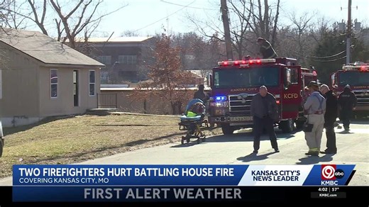 2 KCFD firefighters hurt battling house fires