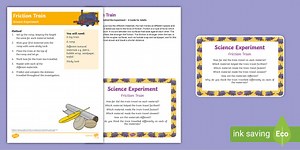 EYFS Friction Train Science Experiment and Prompt Card Pack
