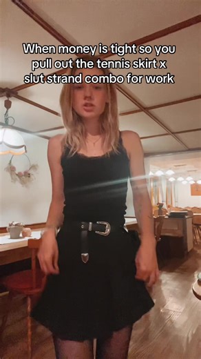 When Money is Tight: Funny Waitress Tips in a Tennis Skirt