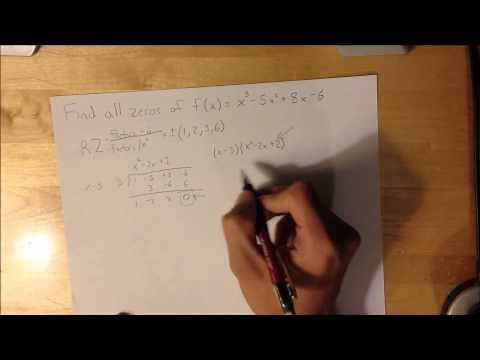 How to find all zeros of a 3rd degree polynomial function