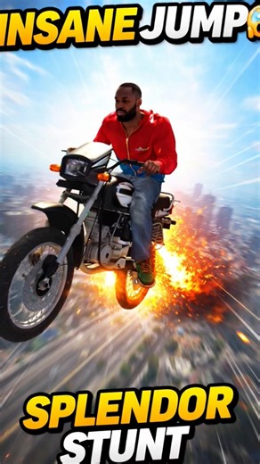 INSANE Splendor Bike Jump 😱 GTA V Mobile Stunt Gameplay