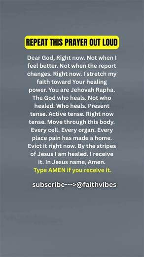 Prayer for Today | Receive God's Healing Right Now #jesus #faith #prayer