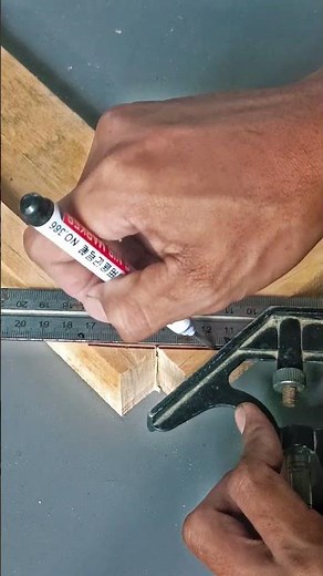 measuring simple line patterns for joining wood #woodworking #carpenter #diy #creative
