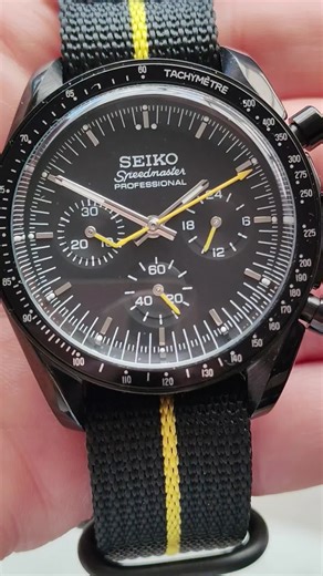 Seiko mod inspiration Speedmaster Omega VK63 mecaquartz #watchcreator #watchoftheday #speedmaster #customwatch