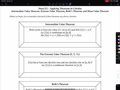 AP Calculus AB Review IVT, EVT, MVT & Rolle’s Theorem