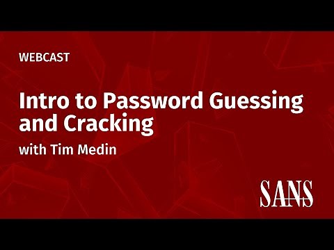 Intro to Password Guessing and Cracking (Directly from SEC560!)