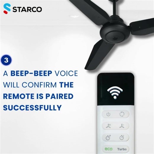How to connect Starco Fans with remote
