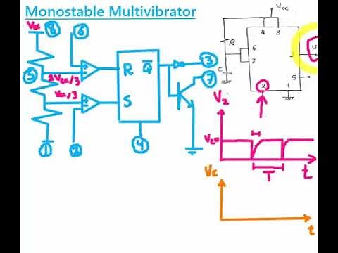 4- 555 Timer Circuit: Monostable Multivibrators