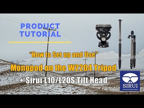 Setting up the monopod on the sirui W2204 tripod