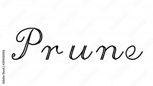 Prune Decorative Handwriting Animation in Six Cursive and Gothic Fonts