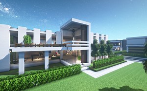 【建筑教程】带你建造一个大型现代别墅#12