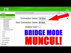 MEMUNCULKAN BRIDGE MODEM INDIHOME F609 UNTUK ACCESS POINT HOTSPOT