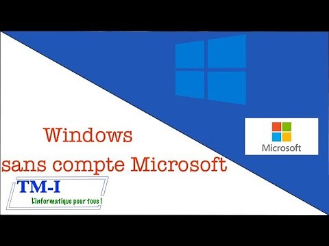 Microsoft me saoule. Configurer Windows sans compte Microsoft.