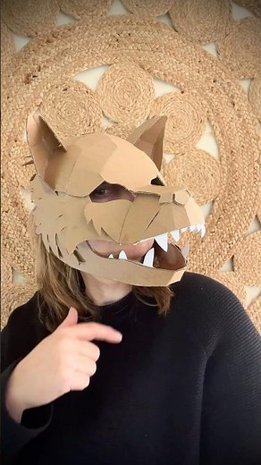 Wolf mask template available from the website. #wolf #werewolf #halloween