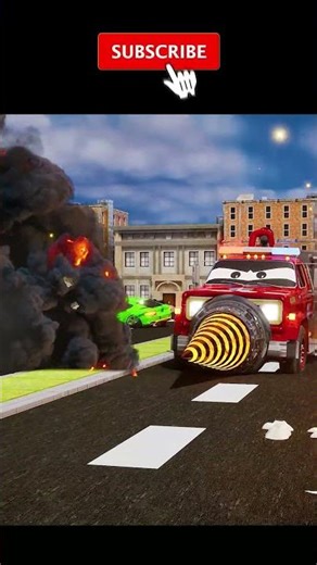 Driller Fire Truck & Monster Police Car vs Virus Infected Cars 🚨🔥 | Shot 01