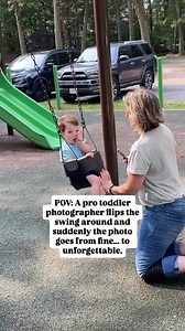 Sometimes the smallest change makes the biggest difference. ✨ Here, both swing photos are sweet… but turning him around gave me blue sky sparkle in both eyes. That’s the kind of tweak that takes a photo from “cute” to “frame-worthy.” These are exactly the kind of tips I share in Iconic Photo Monthly — my $9/month program where parents of 1-2 year olds get one iconic photo prompt (customized to your child’s age!) text tips to help you get it. 📸 For example: this close-up swing photo is the Septe