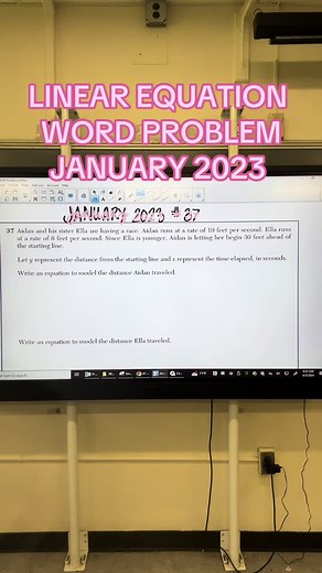 Linear Equation Word Problem from January 2023. #mathteacher #highschoolteacher #algebra #algebra1 #algebraregents #algebratricks #algebrahelp #stem #linear #CapCut