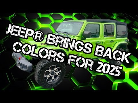 Jeep® Brings Back Bold Colors for 2025 Wrangler and Gladiator